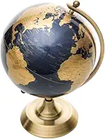 WOLFF - Globo Decorativo de Plástico e Metal 15cm x 14cm x 21,5cm