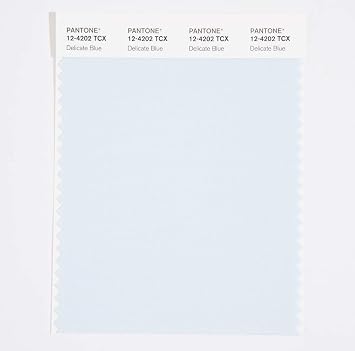 Pantone Cotton Swatch Card Color Standard, Color # 12-4202, Delicate Blue