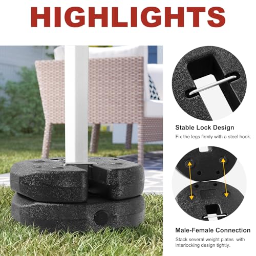ABCCANOPY Easy Canopy Weights with Lock Design for Wind Resistance, No Sliding, Stably Secure Tents, Canopies, and Umbrellas at Outdoor Events, 4Pack (27LB) by ABCCANOPY - Image 4