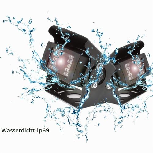 Rückfahrkamera Digitale Kabellose mit 7-Zoll-LCD HD-Monitor, 2 Kameras Rückfahrkamera mit Monitor...