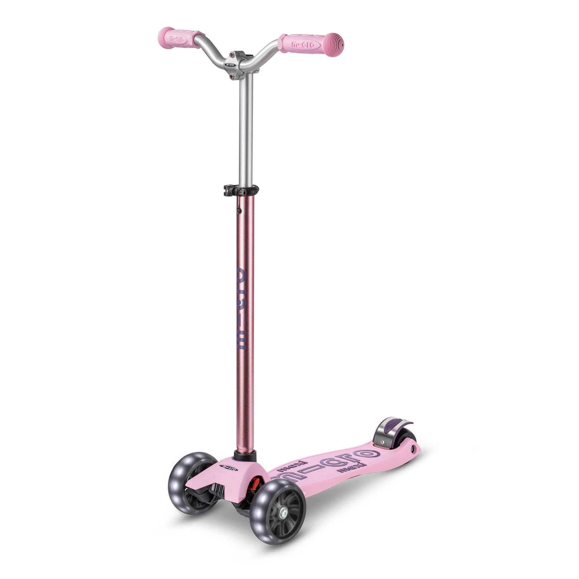 Micro® | Maxi Micro Deluxe Pro LED Patinete 3 Ruedas de Alta Gama | Ruedas mas Anchas con iluminación LED | Deslizamiento Suave y silencioso | 5 a 12 años | Niños y Niñas