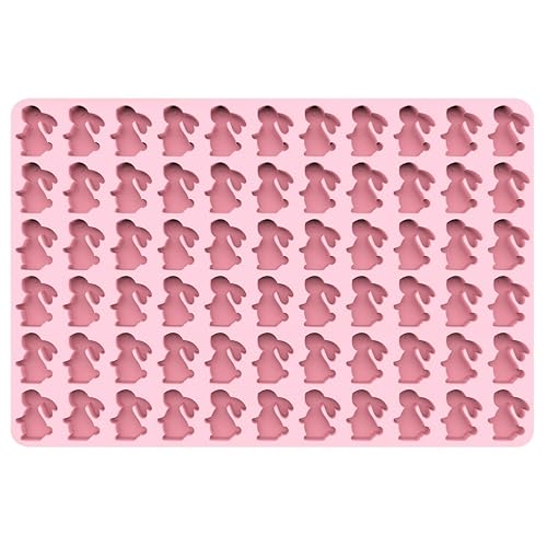 sofliym Moldes de silicona para gomitas de chocolate y caramelo, conejito de Pascua, conejito de chocolate (conejo)