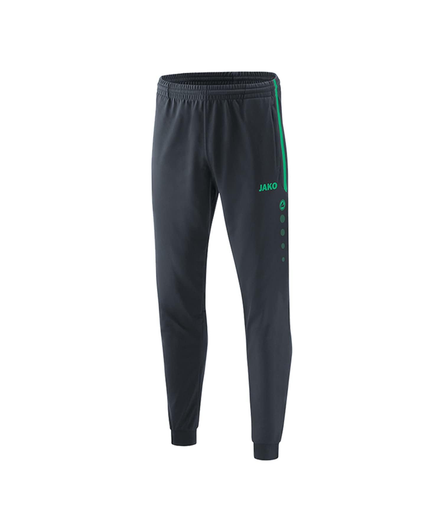 JAKO Unisex_Adult Competition 2.0 Polyester Trousers, Anthracite/Turquoise, S