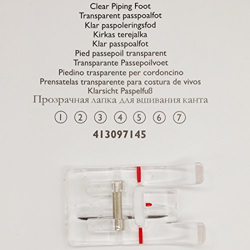 HONEYSEW Clear Piping Foot for Viking #4130971-45 miniatura 2