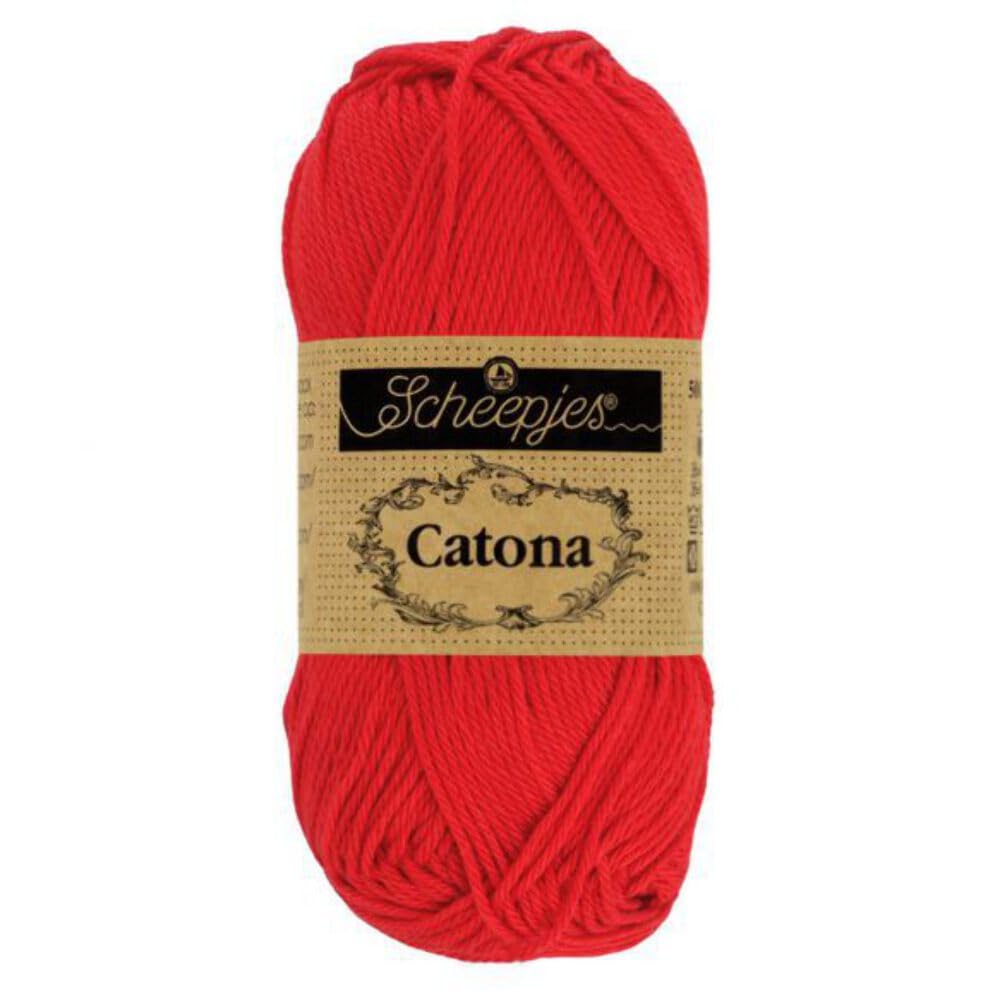 ScheepjesCatona Cotton Yarn 50 g, 115 Hot Red