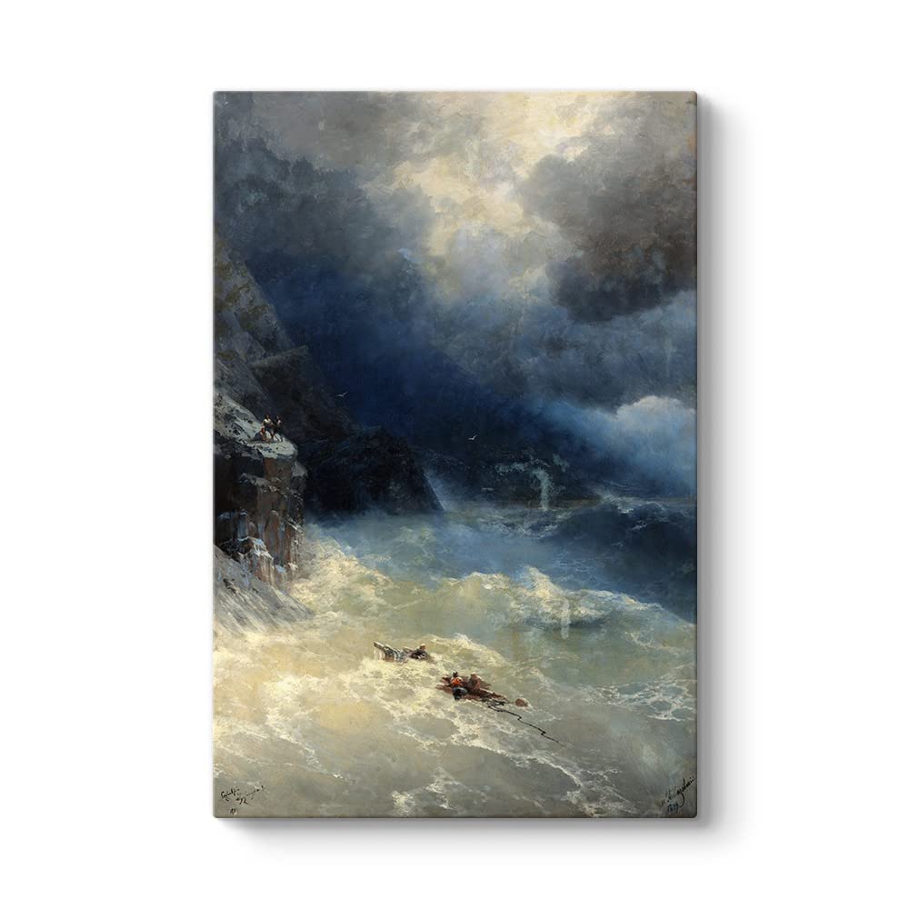 İvan Ayvazovski - Fırtına Tablosu 30 x 45