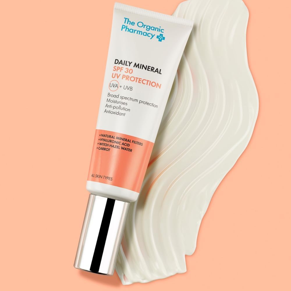 The Organic Pharmacy Daily Mineral SPF30 UV Protection, 50ml, Serum-Infused Non-Nano Mineral Sunscreen, Moisturising - Image 3