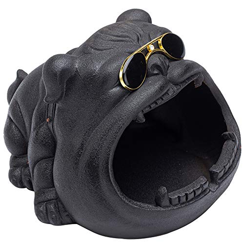 GUNEL Cendrier De Table, Cendrier De Chien De Dessin Animé avec Tapis AntidéRapant Cigarettes Cendrier Coupe-Vent,pour Cigarette pour Jardin, Bureau Et Bar