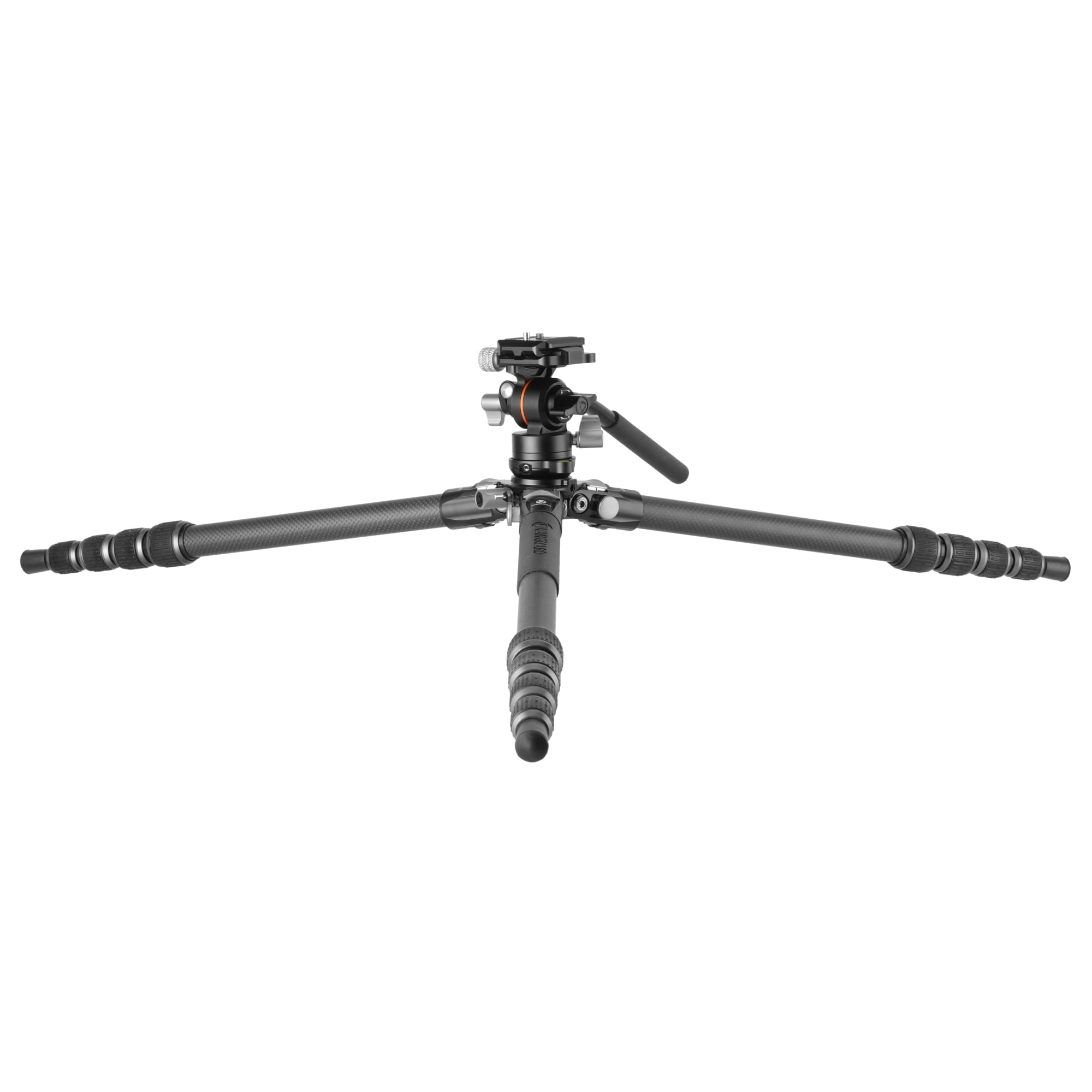Vanguard Alta Pro 3VLT 235CV12 Trépied de voyage en fibre de carbone avec base de nivellement et tête vidéo compacte VEO PV-12