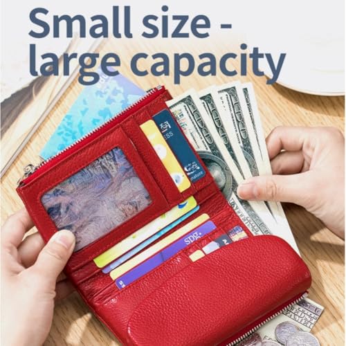 Joyfullygo Wallet, Joyfullygo Unisex Pebble Leather Wallet, Coin Purse with Credit Card Holder, Coin Holder & Cash Slots (I)2