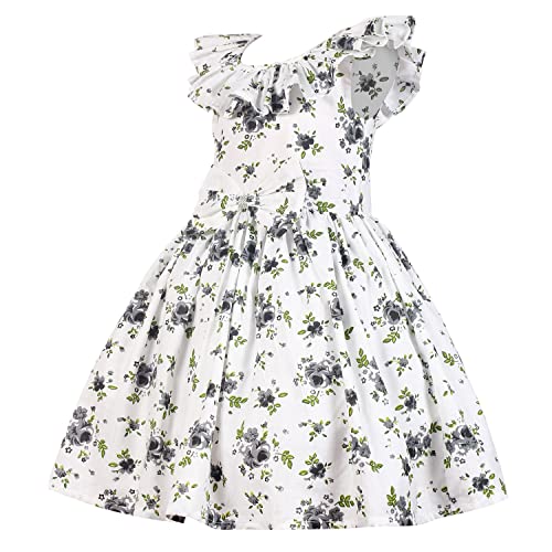 Image of Alina Enterprises Cotton Floral Digital Printed Girl's Frock for Summer