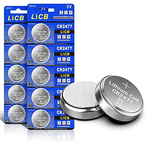 LiCB 10 Pack CR2477 Lithium Batteries Cover