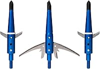Vista 1 de Swhacker Cabezales anchos Levi Morgan Series de 2 cuchillas con bloqueo de hoja, corte de 2.5 pulgadas, azul, paquete de 3 Función de bloqueo