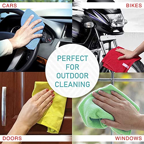 Image of Microfiber Cleaning Cloths for Car and Kitchen | 500 GSM | 40X40CM | All Purpose Softer Highly Absorbent, Wash Cloth for House, Kitchen, Car, Window (Pack of 3)
