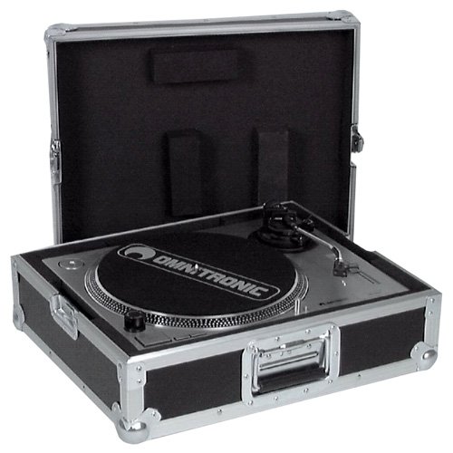 Roadinger 30123310 Tour Pro - Caja rígida de transporte para giradiscos (rellena de espuma), color negro