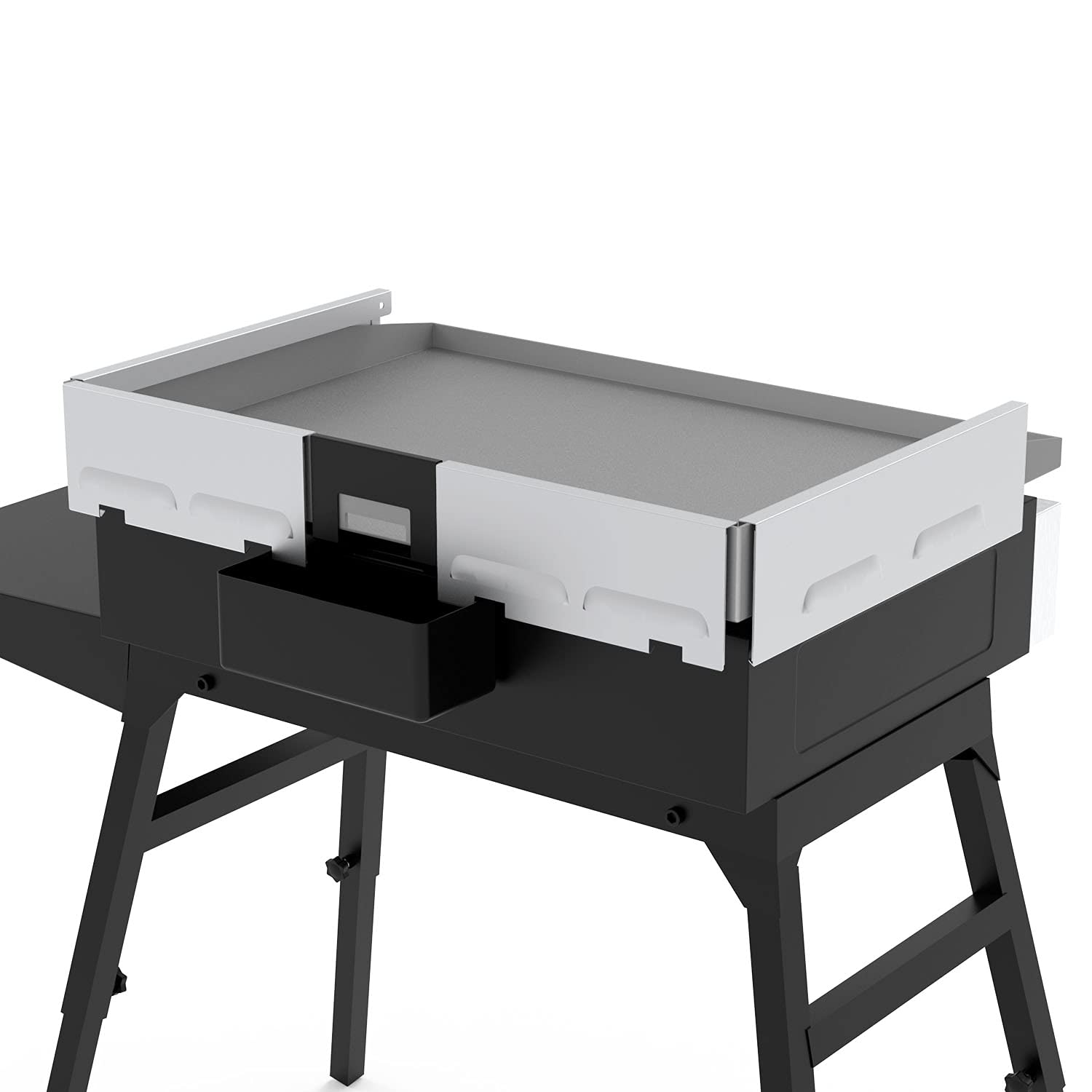 BQMAX Stainless Steel 5022 Wind Screen for Blackstone 22" Griddle and Other Griddle, Used Without Griddle Hood