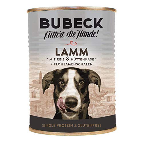 Nassfutter für Hunde | getreidefrei von Bubeck | Verschiedene Sorten (Lamm, 400g)