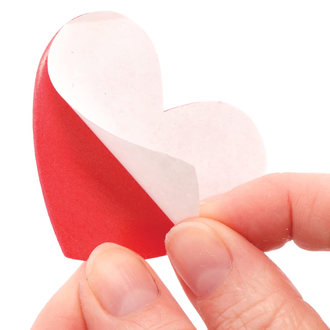 300 Sticker Cuori Glitterati - Adesivi In Schiuma Per San Valentino E