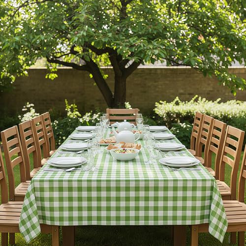 Nappe rectangulaire jetable plastique 137x274 nappe buffet anniversaire verte - 6