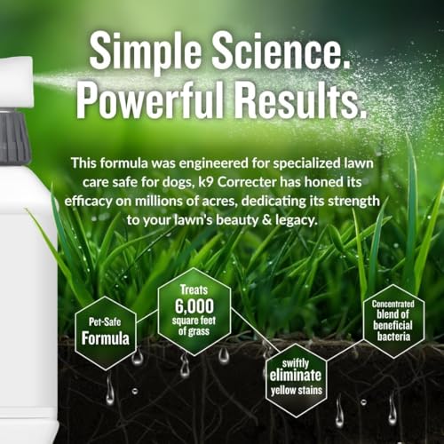 Image of Turf Titan K9 Correcter Dog Urine Neutralizer for Lawns (32 oz) - Fights Yellow Spots and Odors - Grass Dog Urine Neutralizer to Grass Recovery with Weekly Use - Covers Up to 6,000 Sq Ft