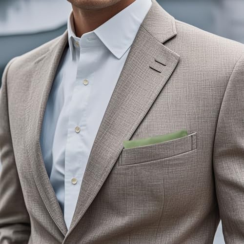 Image of Men's Pocket Square, Solid Color Boys Handkerchiefs for Men Wedding Party