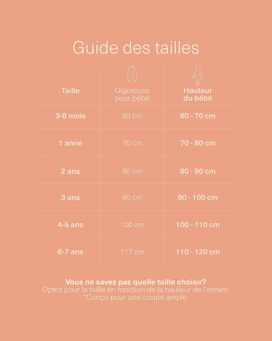 molis&co - Gigoteuse pour bébé avec Pieds et Chaussette - Gigoteuse Tog 2.5 - Turbulette Hiver pour Bébé, Fille Garçon - 100% Coton (certifiée Oeko-TEX) - Vichy Beige (2 Ans)