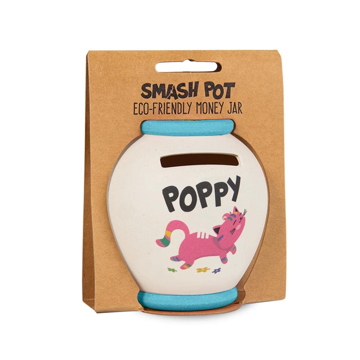 History & Heraldry Personalised Bamboo Smash Pot Money box (Poppy)