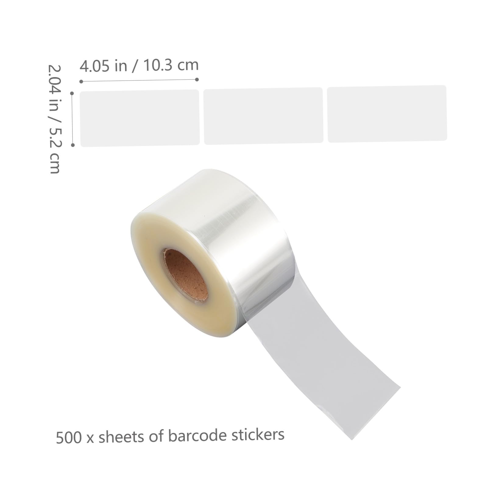 Abaodam 500 Etichette Adesive Protettive Trasparenti in Pvc 52x103 Mm per Codici a Barre, Resistenti a Graffi e Macchie, per Biblioteca, Ufficio e Scuola