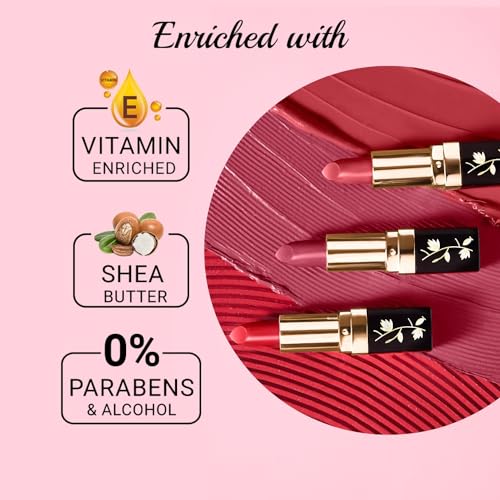 Image of Iba Pure Lips Long Stay Matte Lipstick Limited Edition for Women L03 Pink Pout, 4g | Creamy Matte Finish & Smooth Texture | Long-Lasting | Hydrated Lips | Enriched with Vitamin E & Shea Butter | Intense Colour & Highly Pigmented | Lip Makeup