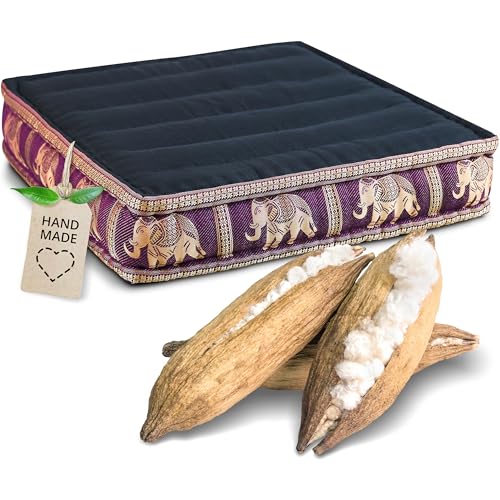 livasia Sitzkissen Boden Thaiseide - 50x50x10cm - Bodenkissen...