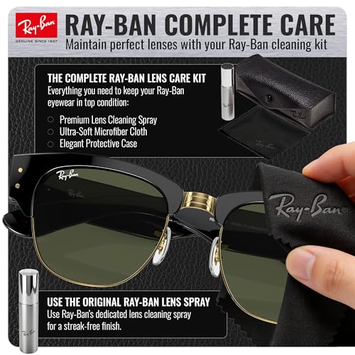 Image of Ray-Ban RB0316S MEGA CLUBMASTER Square Shaped Sunglasses for Men & Women with Official RAYBAN Eyewear Kit