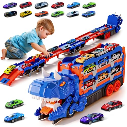 Camion dinosaure jouet : la solution rangement pour chambre rangée