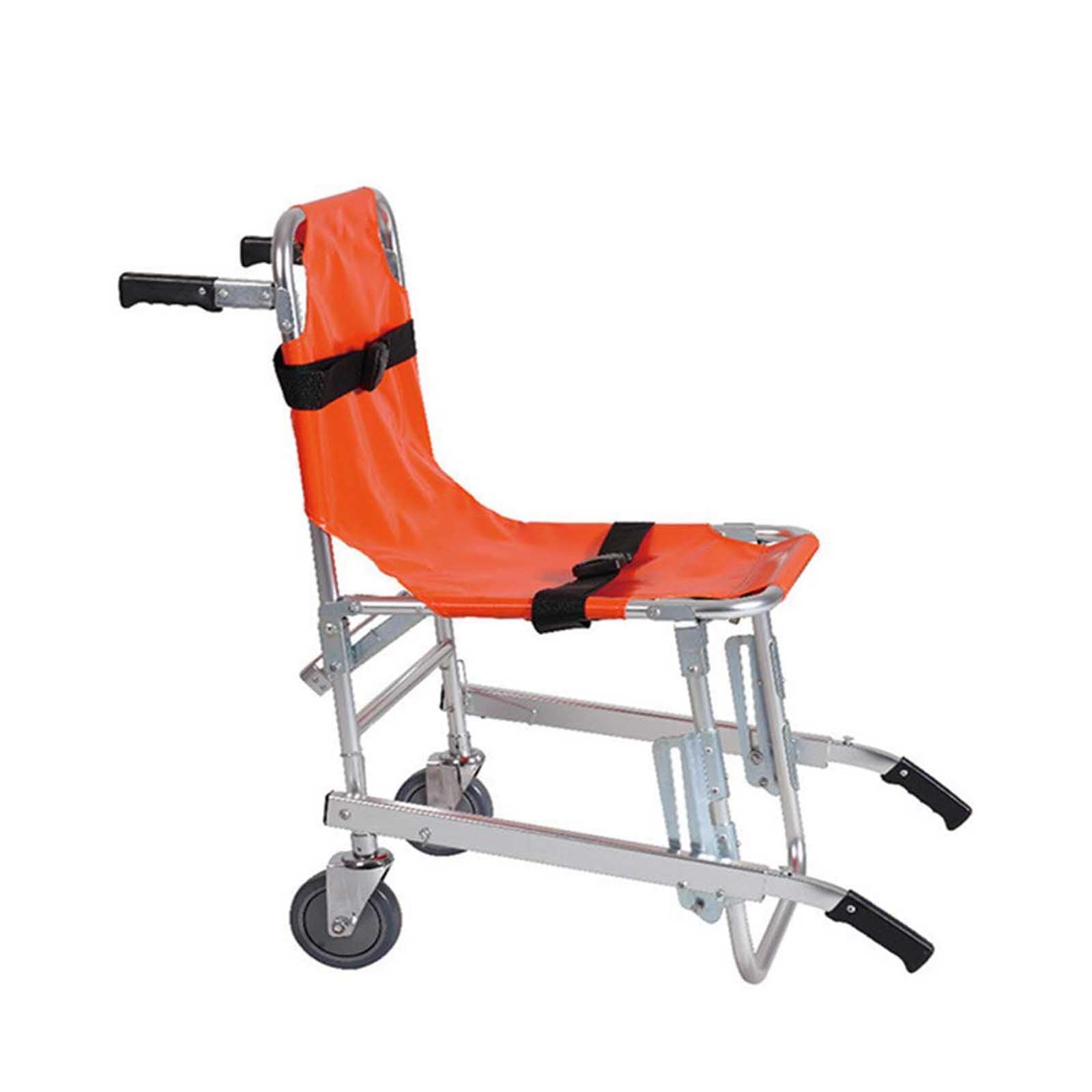 Sedia per Scale in Lega di Alluminio - Fibbie a sgancio rapido, Ambulanza Pieghevole e Ascensore per evacuazione di Emergenza per Vigili del Fuoco per Uso Medico