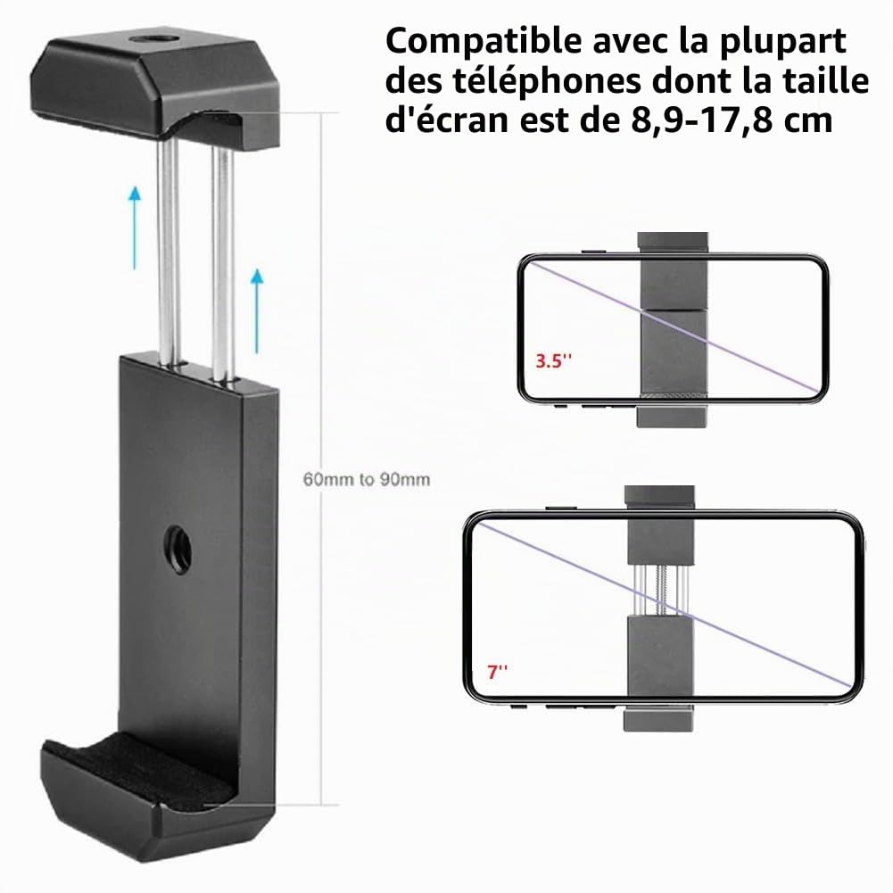 Support de trépied au sol de 2 mètres pour DJI Osmo Mobile SE 7P 7 6 5 4 / Osmo-Pocket 3 2 1 / Osmo Action 5 pro 4 3 2 1