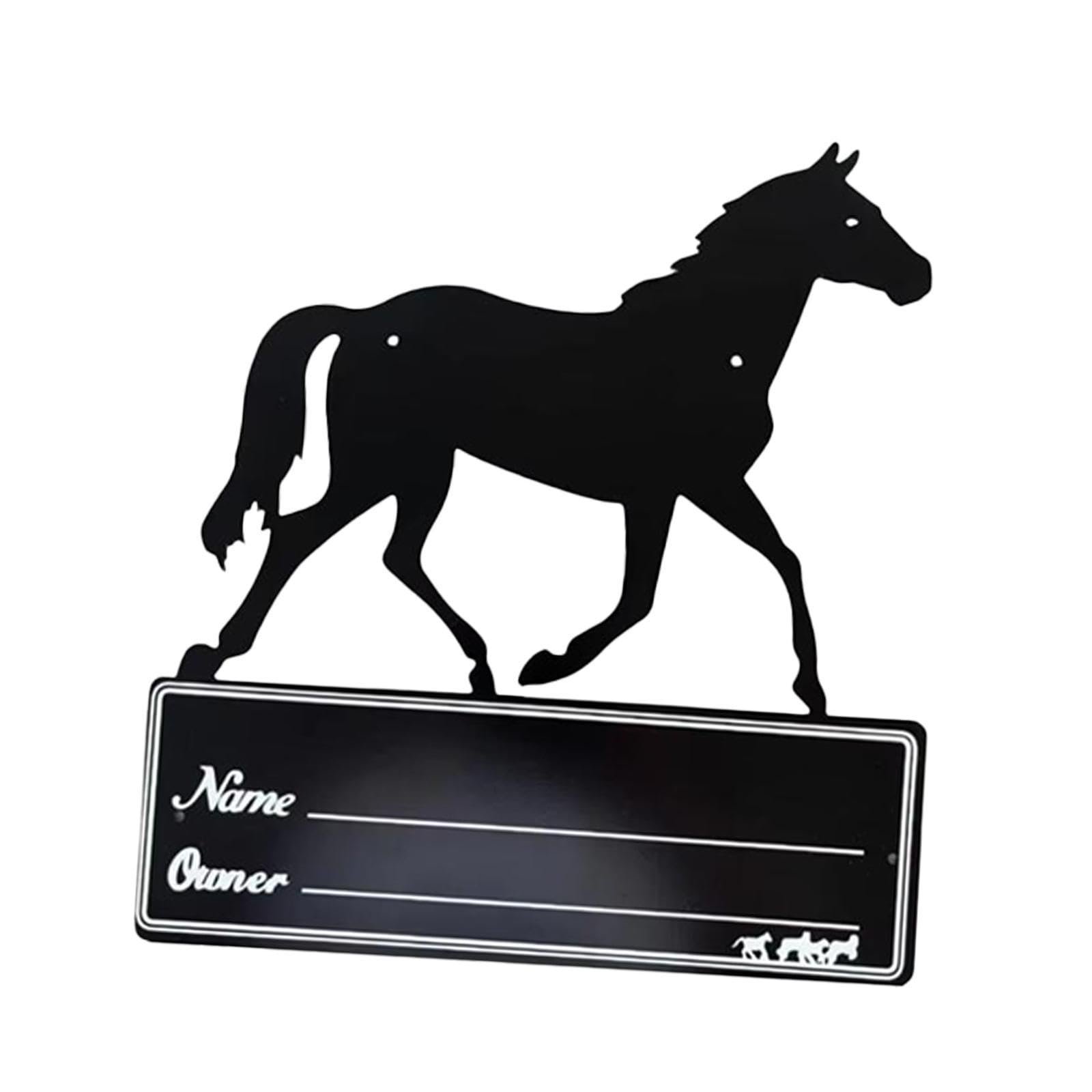 Menolana Horse Stall Name Plate Horse Stable Decor Decorative Versatile Heavy Duty Horse Gift Unique Metal Nameplate Horse Name Plaque