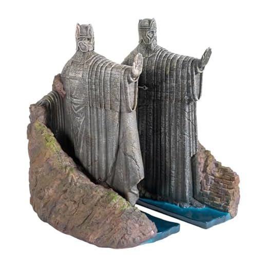 Sujetalibros El Señor de los Anillos Argonath - 2 Soporte Libros : Señor de los Anillos Figuras | Sujetalibros Originales : Decoración estanteria Libros, El señor de los Anillos Regalos Originales
