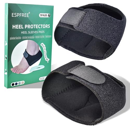 Image of Plantar Fasciitis Gel Heel Protectors Pain Relief Heel Cups for Women Men (Black, Small)