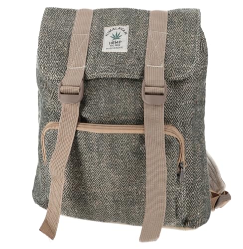 GURU SHOP Ethno Hanf Rucksack mit Schnallen -...