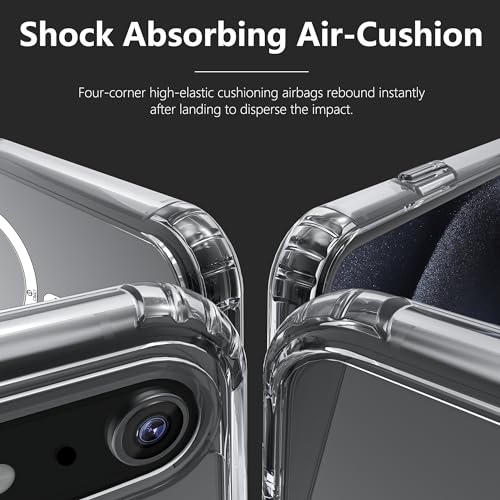 Image of ONES for iPhone XR Case, Hybrid Magnetic Phone Case, Compatible with MagSafe, Military Grade Protection, Shockproof Airbag, Anti-Yellow Silicone Cover, Scratch-Resistant, Thin, Clear