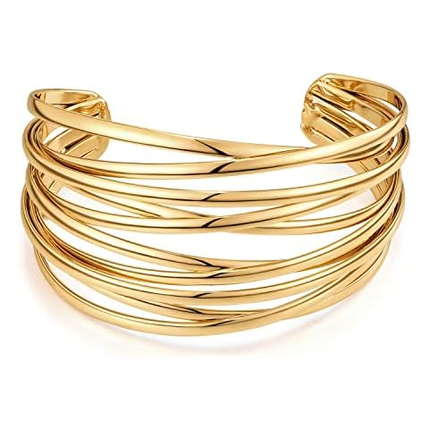 LILIE&WHITE Gold Cuff Bangle Bracelet for Women Cover