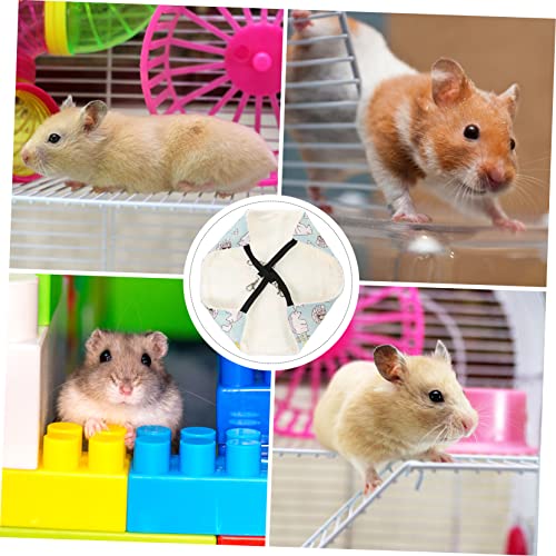 BELLIFFY Hamster Hängematte Doppelter Baumwollstoff mit Kette Warmes Schlafnest für Kleintiere im Käfig für Meerschweinchen Ratten Kaninchen Winterbett