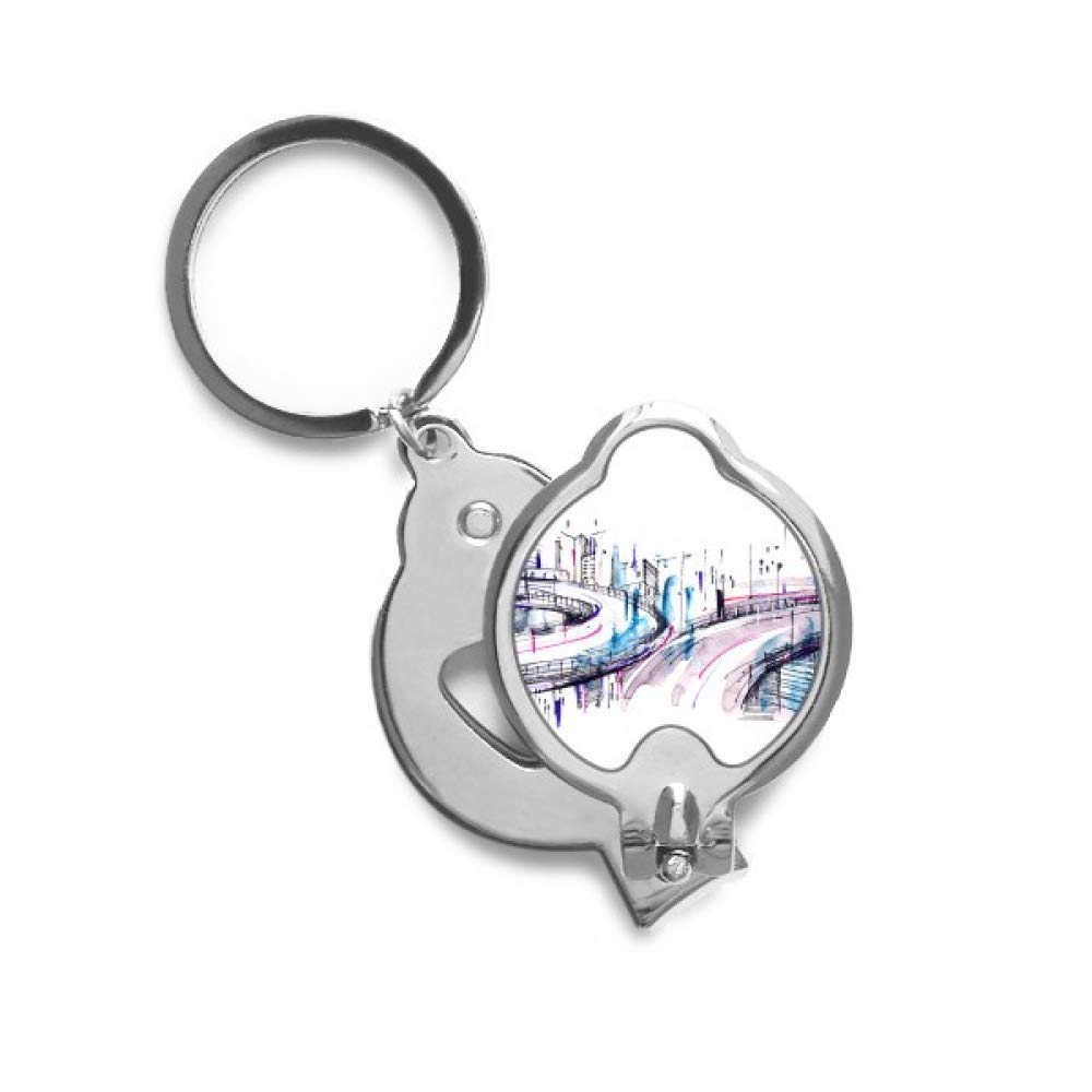 Coupe-ongles de voyage avec design de gratte-ciel pour la manucure