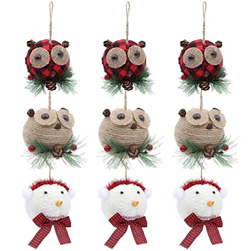 Xgood 9 Stück Weihnachtskugeln zum Aufhängen für den Weihnachtsbaum, bunte Dekoration Cover