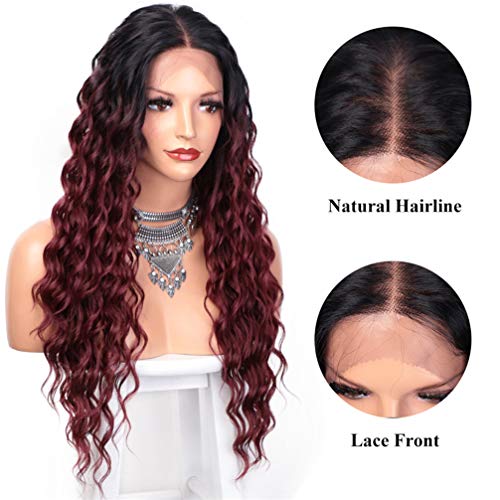 Perruque synthétique ambre rouge vin pour masquer une perte de cheveux avec style - 3