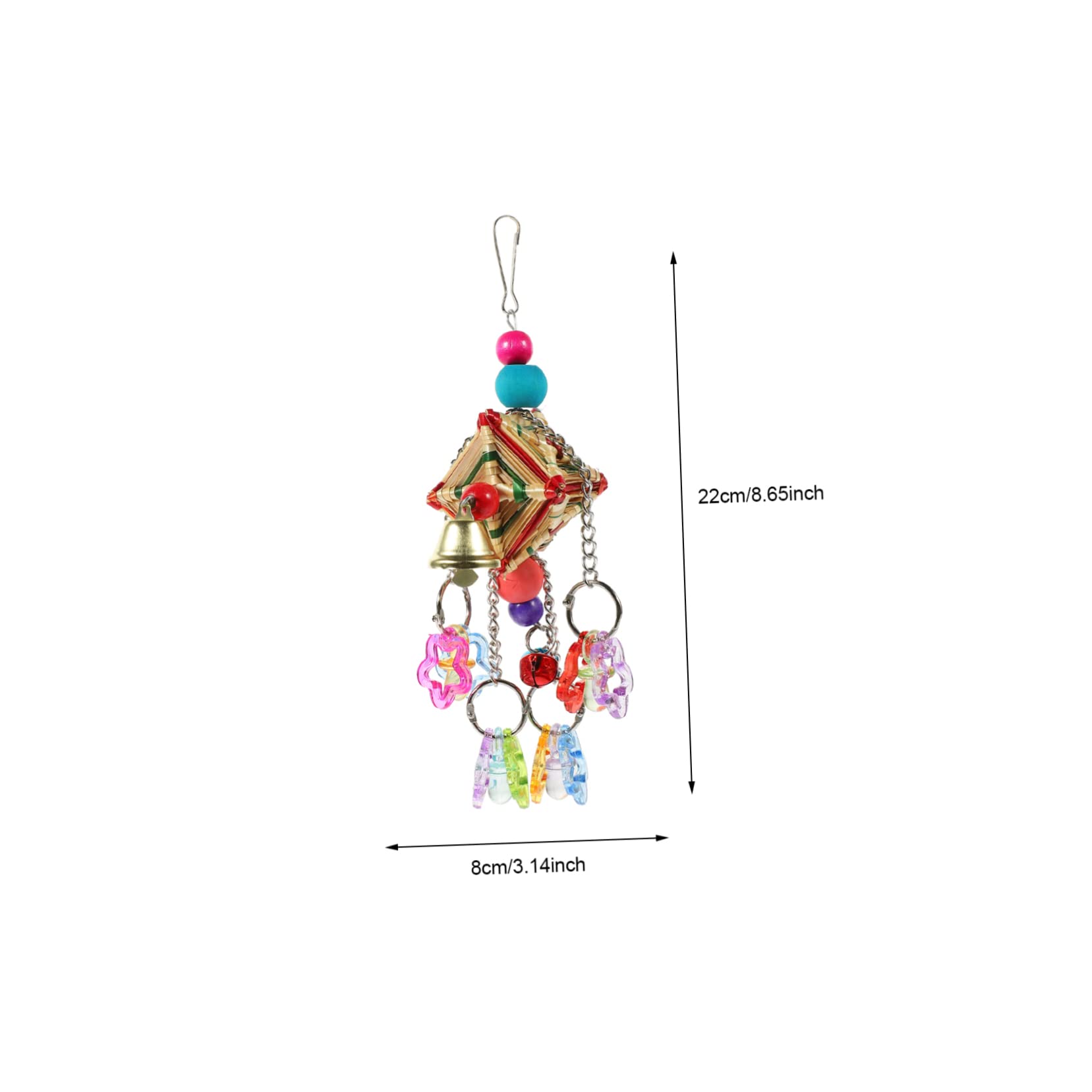ABOOFAN 4pièces Jouet à Mâcher pour Perroquet Acrylique Suspendu Accessoire pour Oiseaux pour Perroquets Oiseaux De