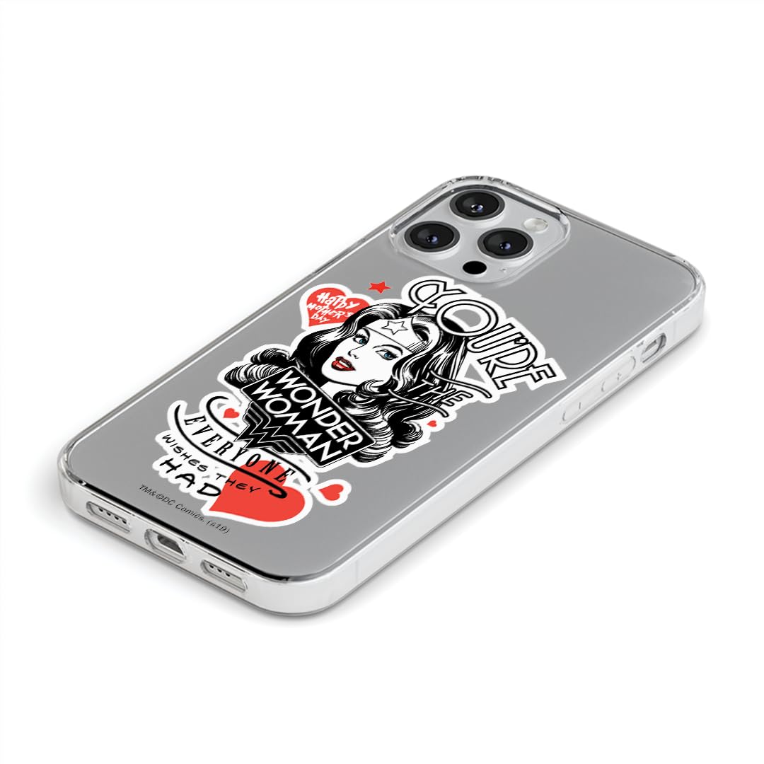 Funda Oficial DC Batman Para IPhone 13 Pro - TPU Flexible, Bordes Elevados, Carga Inalámbrica Compatible, Diseño Parcialmente Transparente Y único