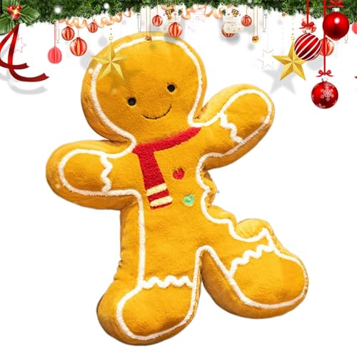 Oreiller d'Épice de Noël : peluche décorative pour lit et canapé