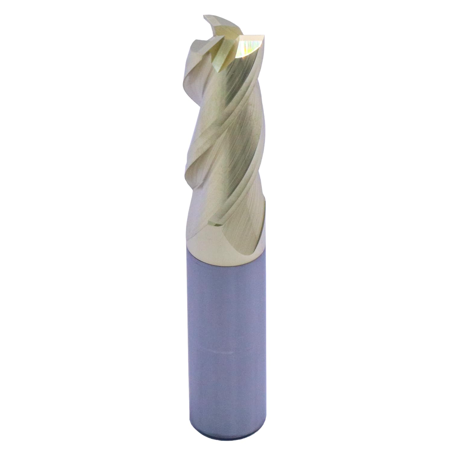 High Performance 1/2" Solid Carbide Square End Mill for Aluminum - ZrN Coated, 37 Degree Helix, 3 Flute, 1/2" Cutting Diameter, 1/2 inch Shank Diameter, 1-1/4" Length of Cut, 3" Overall Length
