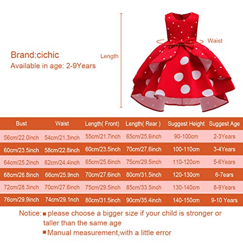 Elegant Girls Polka Dots Dress for Church Holiday Pageant Birthday Tea Party Wear Vintage Princess Ball Gown 2-10Years4