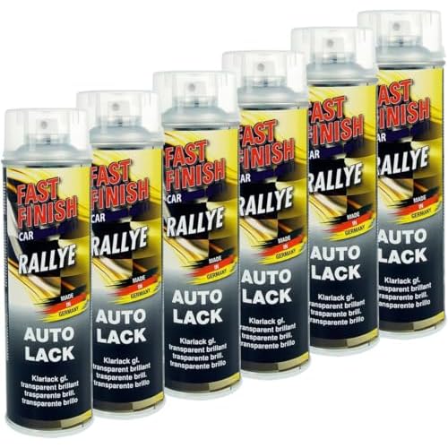 Motip Dupli 430251 Fast Finish Lackspray, Klarlack Glänzend, 6 x 500 ml